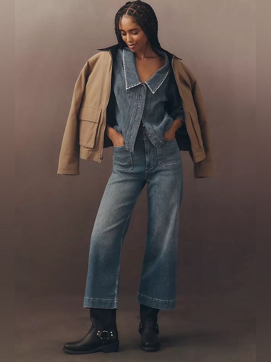 Maeve Denim - Maeve The Colette High-Rise Wide-Leg Jeans